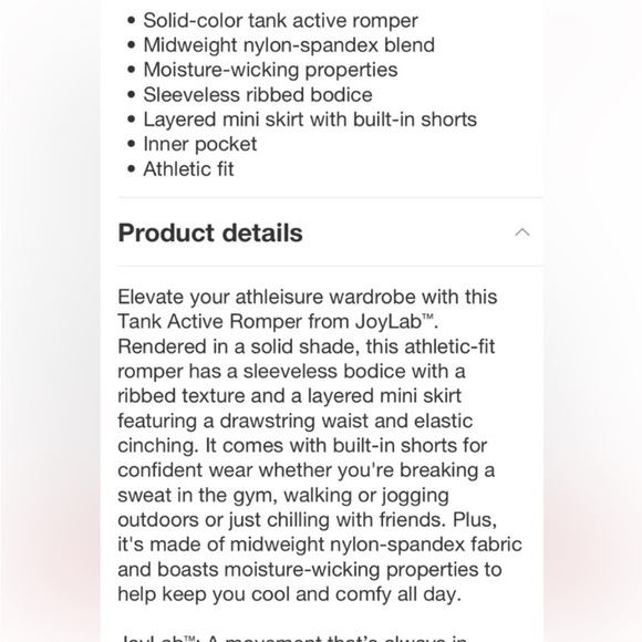 Women's Tank Active Romper - JoyLab™
Black new - Picture 6 of 7